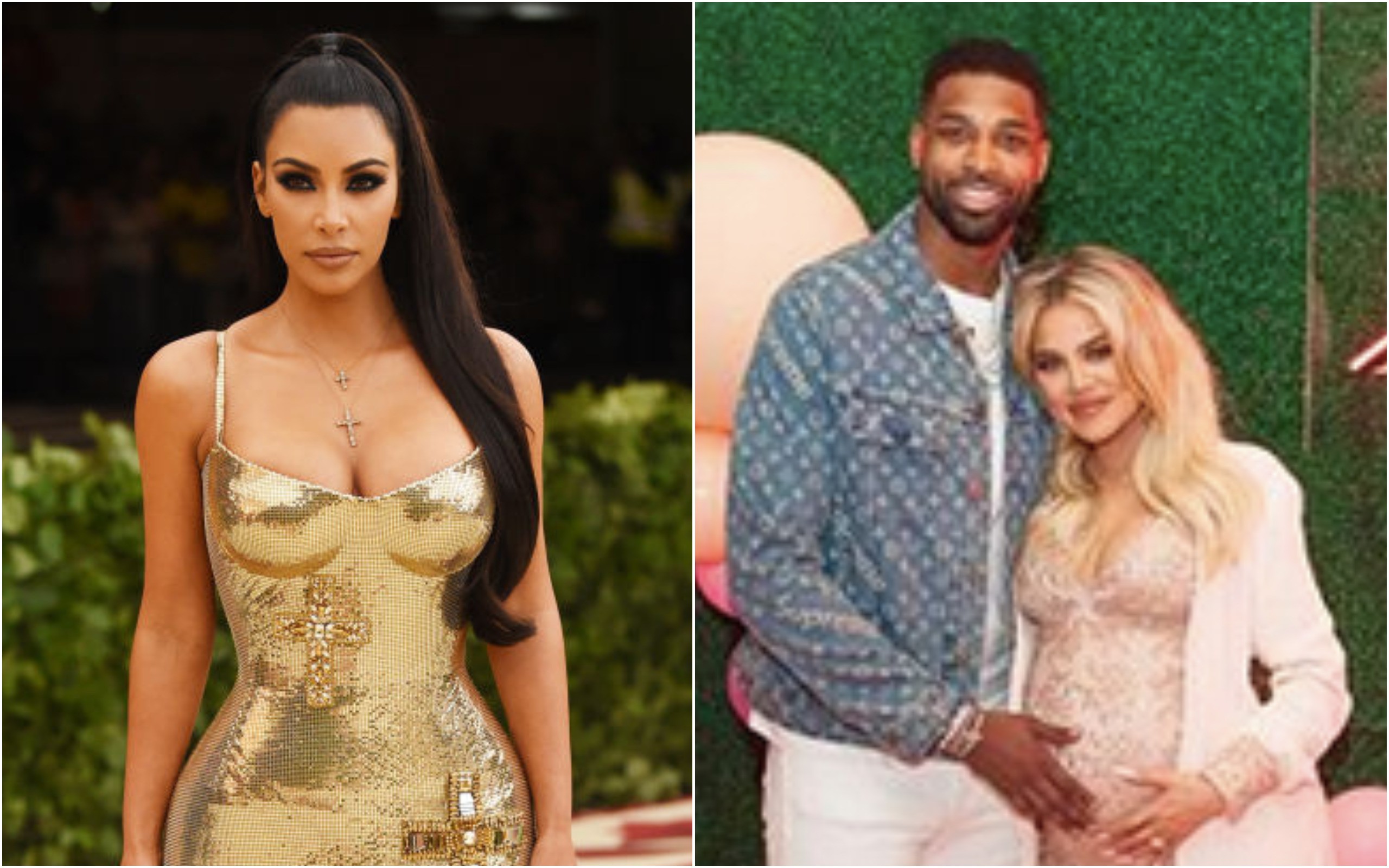 Kim Kardashian, Khloé Kardashian e Tristan Thompson (Foto: Getty Images / Instagram)