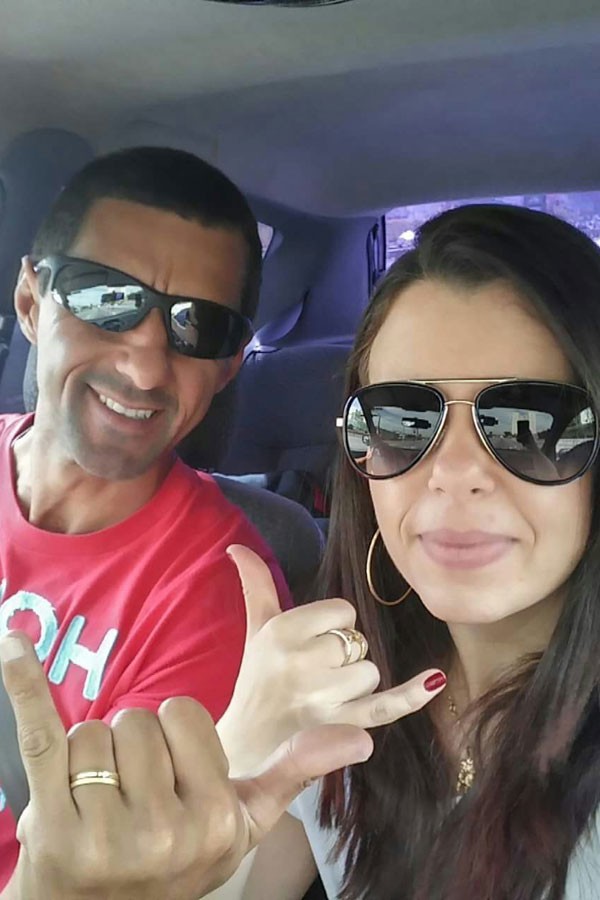 Gabriela e o marido Edson Rodrigues dos Santos (Foto: Arquivo pessoal)