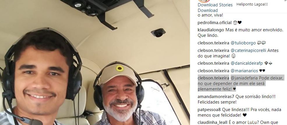 Comentário de Clebson Teixeira para fã (Foto: Reprodução/Instagram)