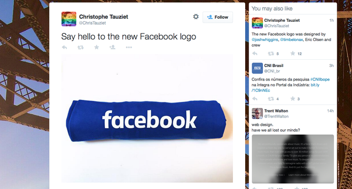 Facebook 'joga a toalha' e muda visual de logo antigo, que permanecia h? dez anos (Foto: Reprodu??o/Twitter)