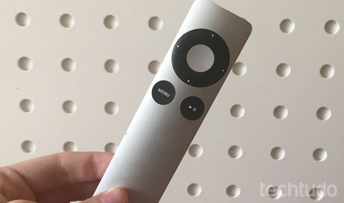 Controle do Apple TV traz várias funções “secretas” (Foto: Gabriela Fiszman/TechTudo)