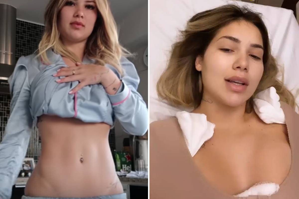 Virginia Fonseca mostra corpo antes da cirurgia e posta vídeos logo após ser operada (Foto: Reprodução/YouTube // Reprodução/Instagram)