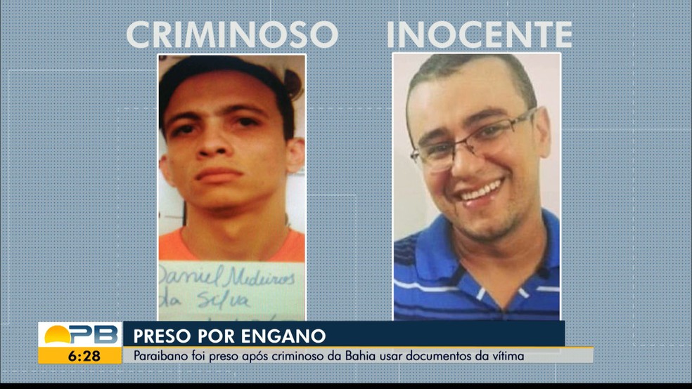 Paraibano � preso ap�s criminoso da Bahia usar documentos da v�tima.  � Foto: Reprodu��o/TV Cabo Branco