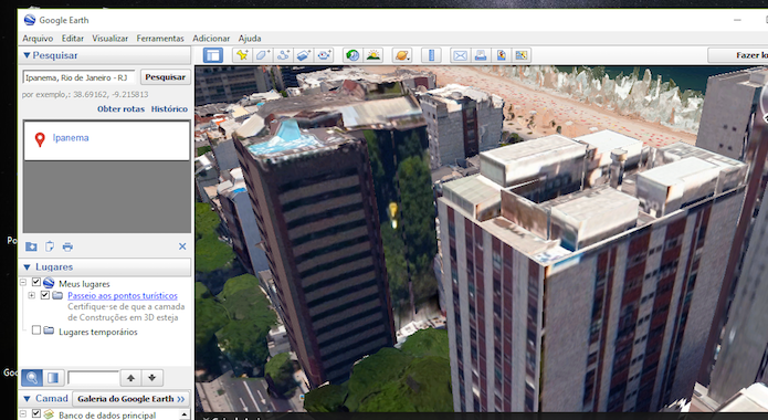 Visualizando outros ângulos de um mesmo prédio com o modo 3D do Google Earth (Foto: Reprodução/Marvin Costa)