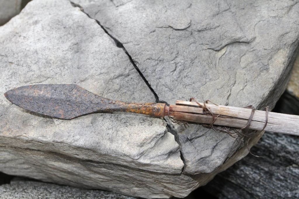 Flecha de 1.300 anos encontrada na região  (Foto: Secrets of the Ice)