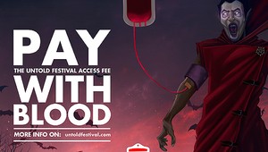 Cartaz do Festival Untold, que oferece desconto no ingresso a quem 