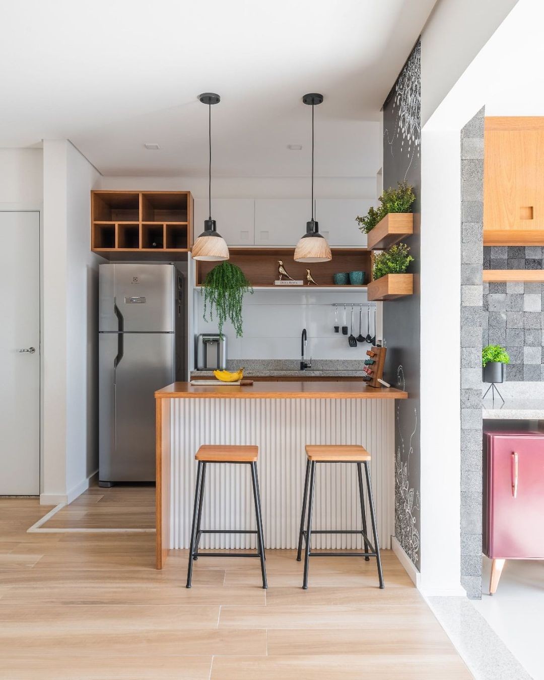 Cozinha Compacta Integrada com a Sala de Estar