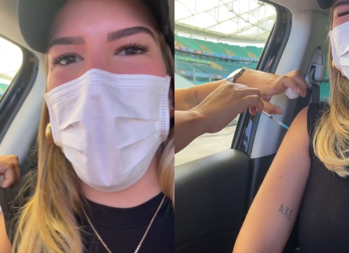 Lore Improta toma vacina contra coronavírus (Foto: Reprodução/Instagram)