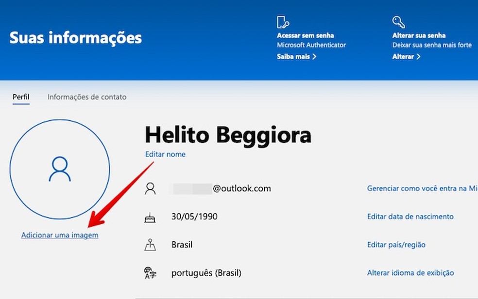 Como Adicionar Foto De Perfil No Outlook E Mail Techtudo