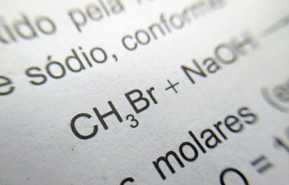 Detalhe de questão de química no Enem — Foto: G1 / G1