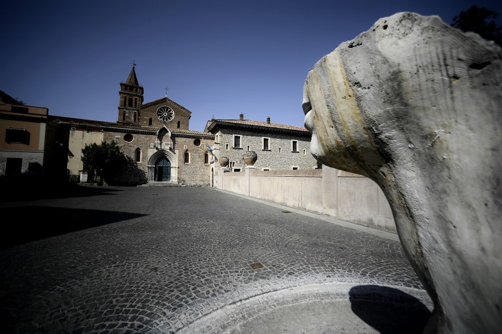 Villa D'Este, em Tivoli, não recebe turistas por causa do novo coronavírus — Foto: Filippo Monteforte/S fornasier/AFP