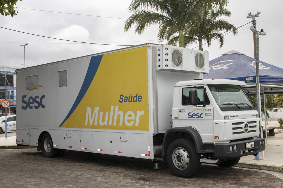Unidade móvel do Sesc Saúde Mulher — Foto: Allexandre Costa