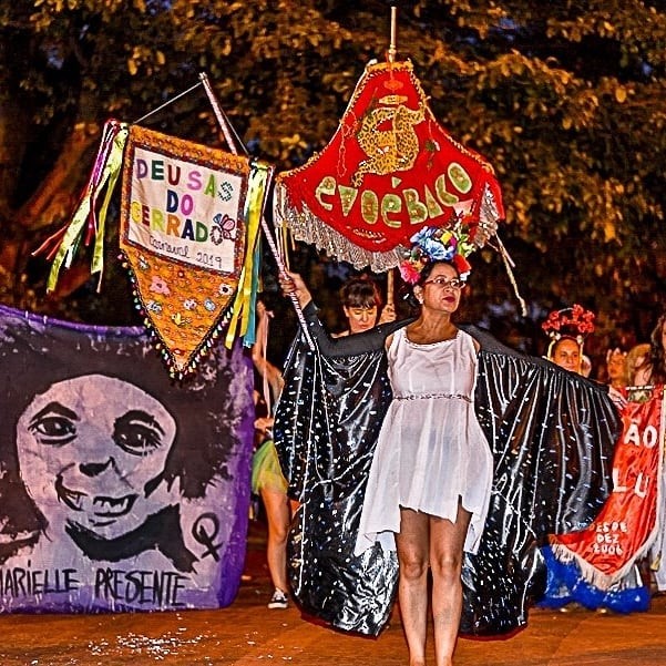 Bloco feminista Deusas do Cerrado em Campo Grande, Mato Grosso do Sul (Foto: Janete Maroli)
