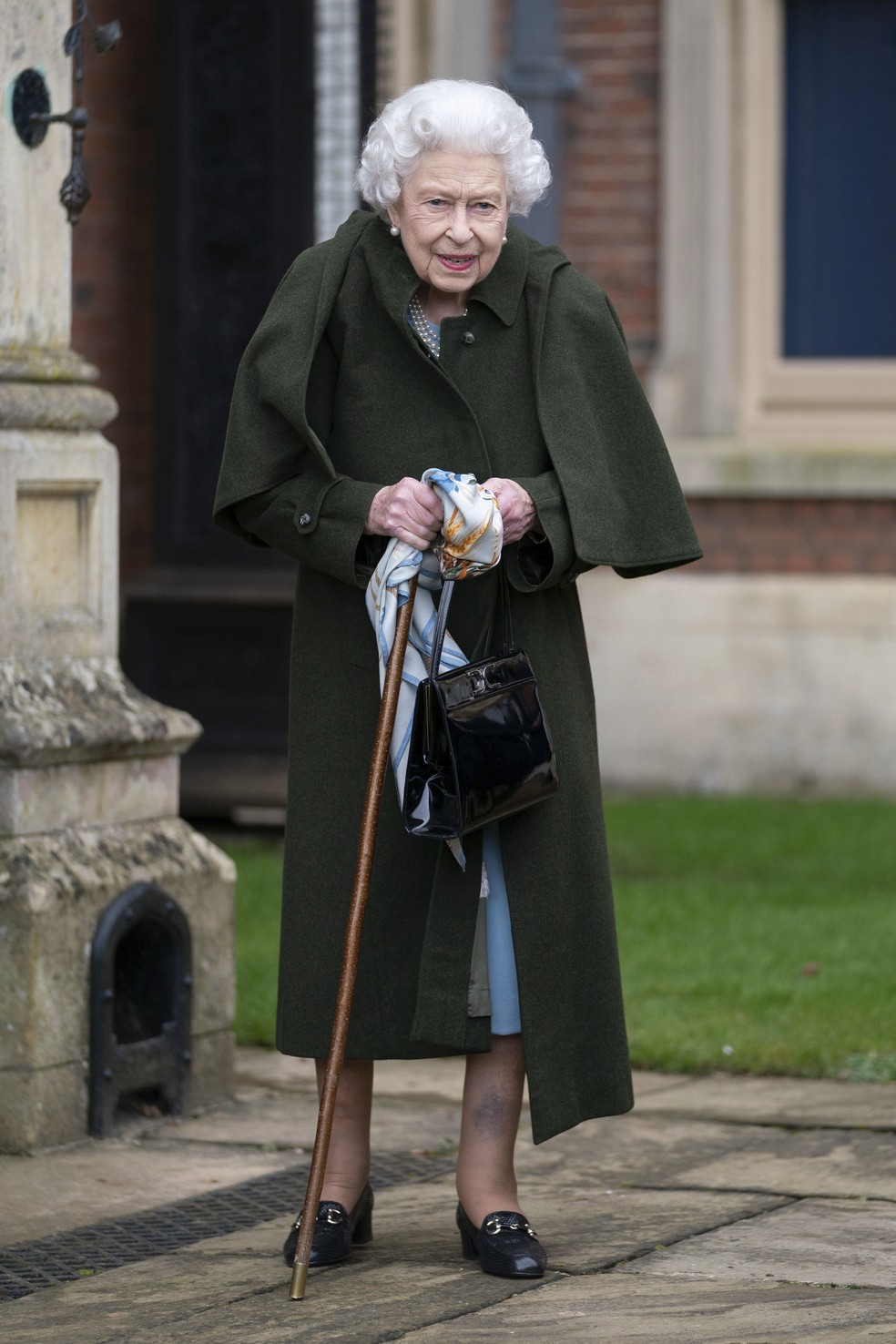 Rainha Elizabeth II em Sandringham, Inglaterra, em 5 de fevereiro de 2022. — Foto: Joe Giddens/Pool Photo/AP