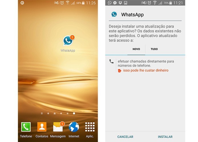 Não instale versões azuis do WhatsApp para não ter dados roubados (Foto: Reprodução/Barbara Mannara)