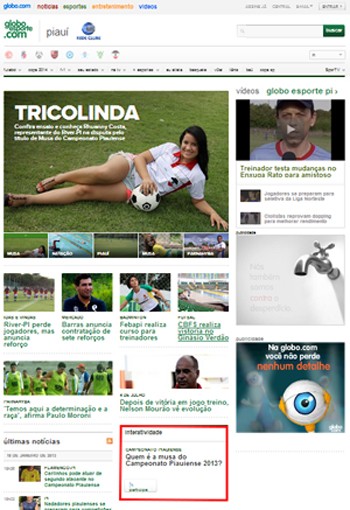 Globo Esporte Piauí (Foto: Reprodução/Internet)