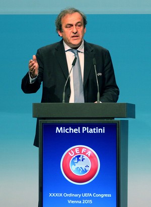  Michel Platini Congresso UEFA em Viena (Foto: AP)