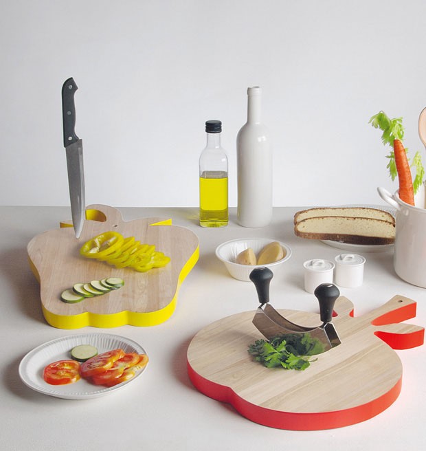 Tábuas de cortes em formato de legumes formam a linha Vege-Tables, produzidas pela Seletti  (Foto: Studio Badini Createam   / Divul)