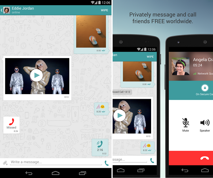 Wiper é um app para ligar e mandar mensagens gratuitamente (Foto: Divulgação/Wiper)