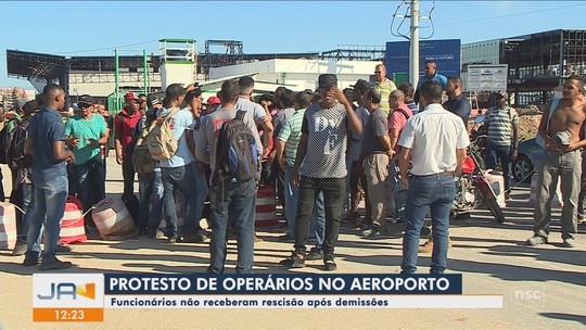Com reunião no Ministério do Trabalho, acesso ao canteiro de obras no aeroporto de Florianópolis é desbloqueado