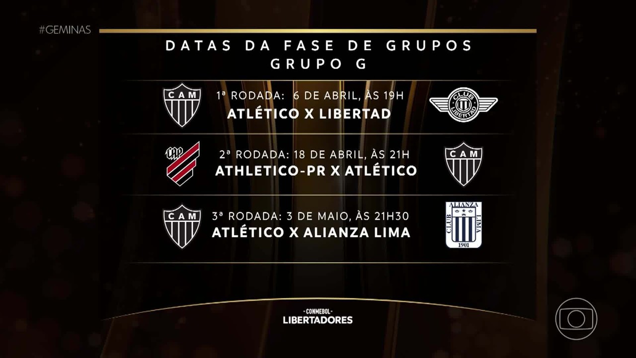 Veja os confrontos do Atlético na fase de grupos da libertadores 2023