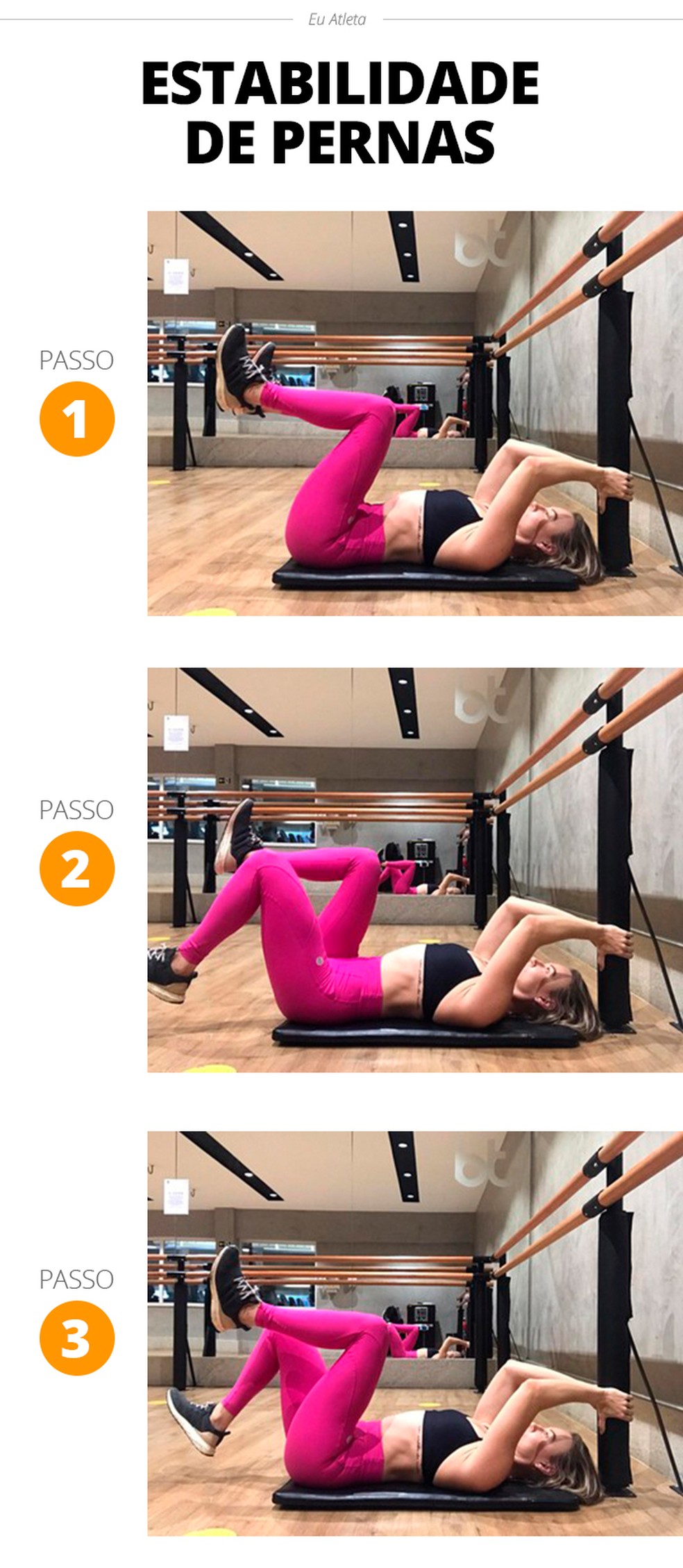 Aprenda outro tipo de abdominal para fortalecer os músculos da barriga — Foto: Divulgação/Stephanie Iara Personal Trainer e Consultoria
