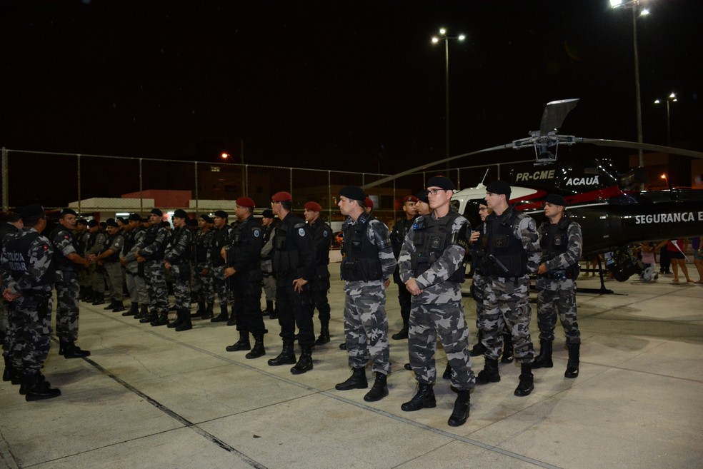 São mais de 1,5 mil policiais de reforço, além do policiamento ordinário — Foto: Wagner Varela/PMPB