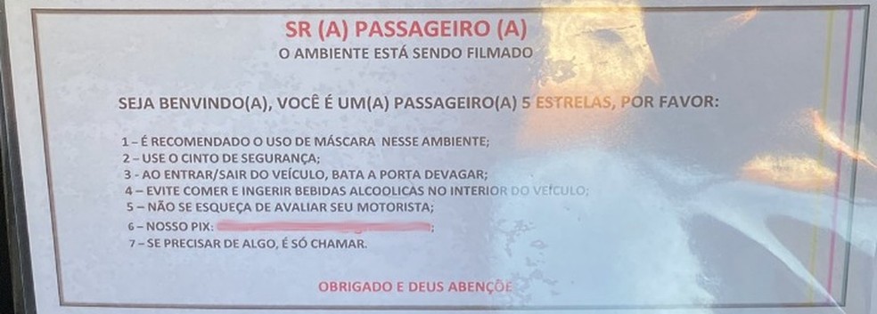 Passageira solicita corrida de aplicativo na modalidade conforto e se surpreende com cobrança de R$ 5. — Foto: Reprodução