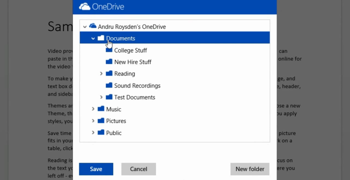 Office Online ganhou fun??o para salvar arquivos no OneDrive (Divulga??o/Office)
