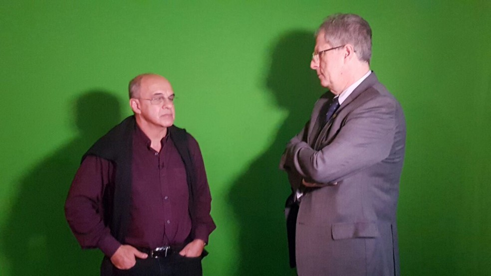 CEP e Bandeira de Mello  iniciaram aproximação durante programa do SporTV (Foto: Marcelo Baltar)