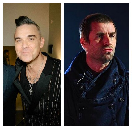 Robbie Williams e Liam Gallagher (Foto: Instagram)