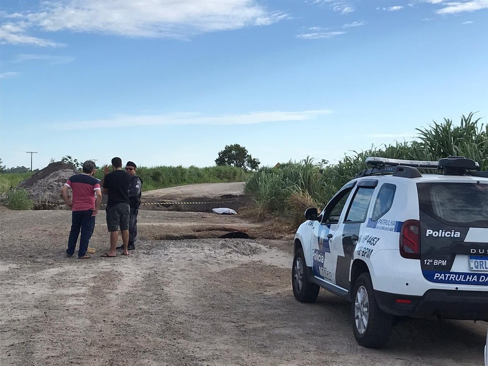 Produtor foi morto a tiros em Linhares, no Norte do Espírito Santo — Foto: Luiz Zardini/ TV Gazeta