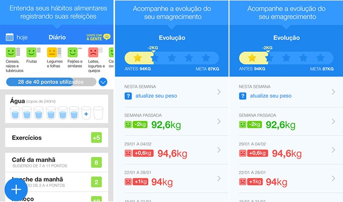 Dieta e Saúde ajuda usuário a se alimentar bem e a perder peso (Foto: Divulgação/App Store)
