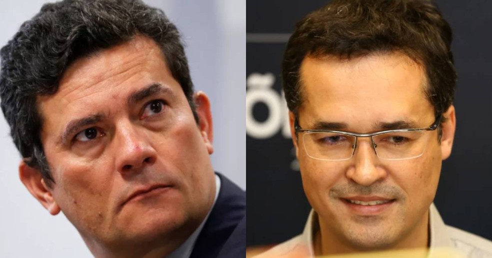 Sergio Moro foi eleito senador e Deltan Dallagnol, deputado federal pelo Paraná — Foto: REUTERS/Adriano Machado/ e Giuliano Gomes/PR Press