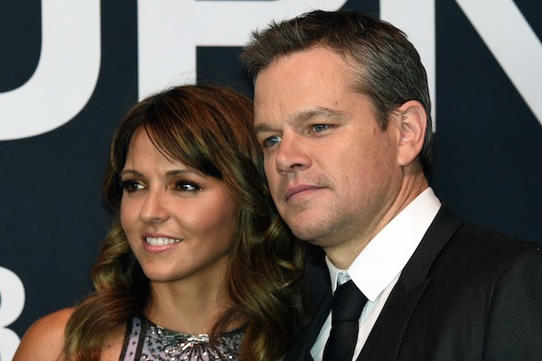 O ator Matt Damon e sua esposa, a empresária Luciana Barroso (Foto: Getty Images)