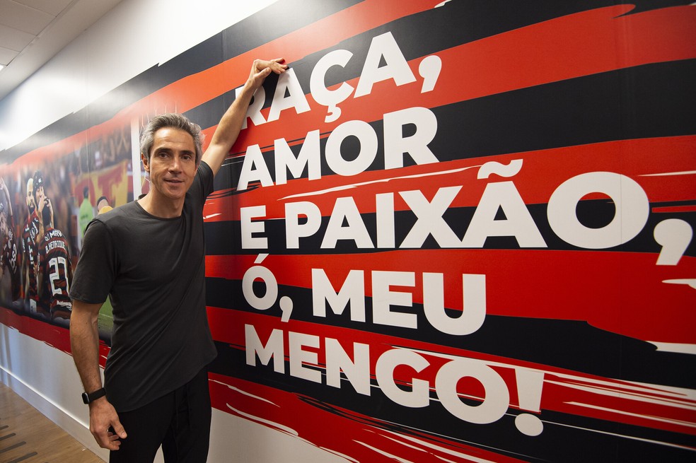 Paulo Sousa no CT do Flamengo — Foto: Alexandre Vidal/CRF