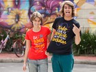 Que lindos! Rafael Vitti e Isabella Santoni posam com camiseta de Rockstar