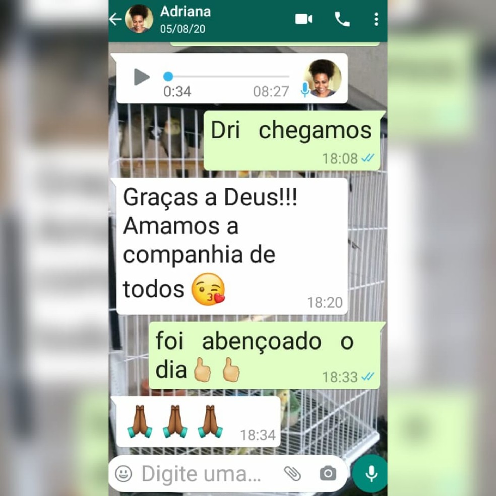 Governanta morta a facadas trocou mensagens no celular com a irmã dois dias antes do crime, em Alumínio (SP) — Foto: Arquivo pessoal