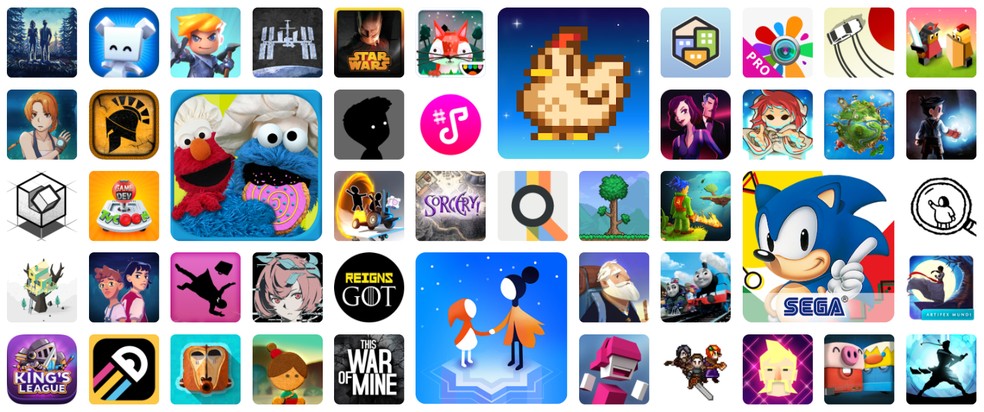 Alguns jogos e aplicativos disponíveis na assinatura do Google Play Pass — Foto: Divulgação/Google