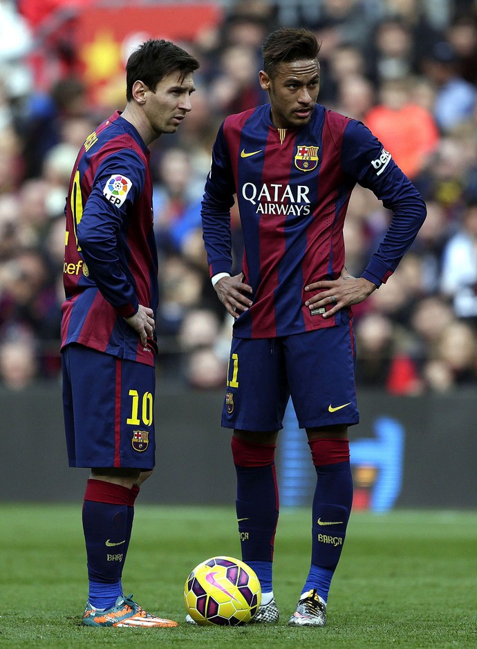 Messi e Neymar, Barcelona x Malaga (Foto: EFE)