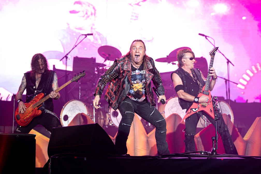 Helloween toca no Palco Mundo nesta sexta (4), quinto dia do Rock in Rio 2019 — Foto: Marcelo Brandt/G1