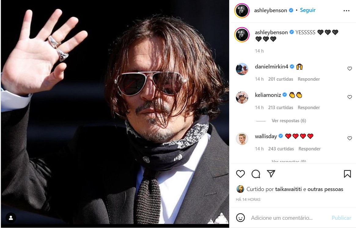 Veja lista de celebridades que curtiram os posts de Depp e Heard sobre o  veredito - Folha PE