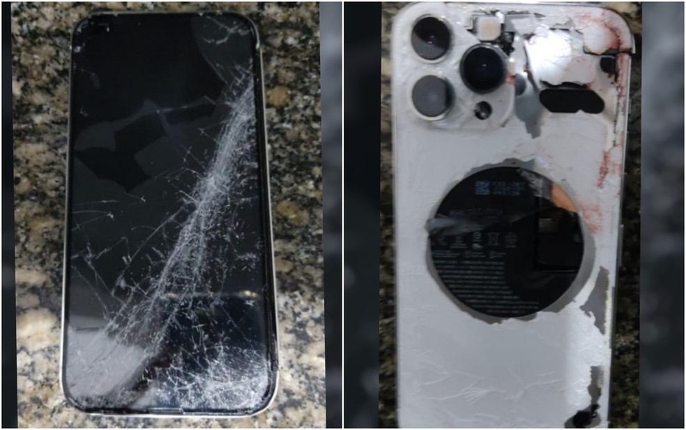 Mulher denuncia que marido PM a agrediu e quebrou celular em Montes Claros de Goi&aacute;s &mdash; Foto: Reprodu&ccedil;&atilde;o/Pol&iacute;cia Militar