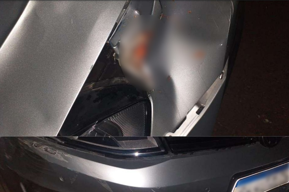 Carro do motorista envolvido em atropelamentos foi apreendido — Foto: Polícia Civil/Cedida 