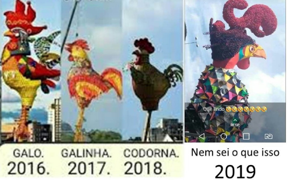 Galo Gigante Divide Opinioes De Internautas E Vira Meme Nas Redes Sociais Carnaval 2019 Em Pernambuco G1