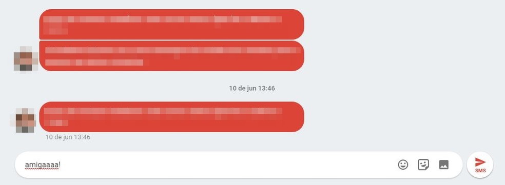 No Android Mensagens usuário paga por cada SMS enviada (Foto: Reprodução/ Taysa Coelho)