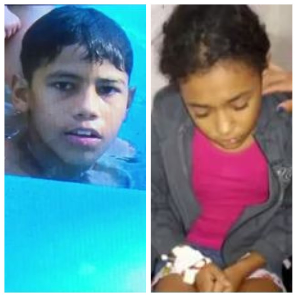 Gilberto Júnior e Ana Clara, ambos de 10 anos, foram atingidos por raio em parque de Rio Branco (Foto: Bom Dia Amazônia)