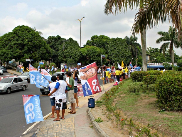 Campanha eleitoral Manaus (Foto: Adneison Severiano G1/AM)