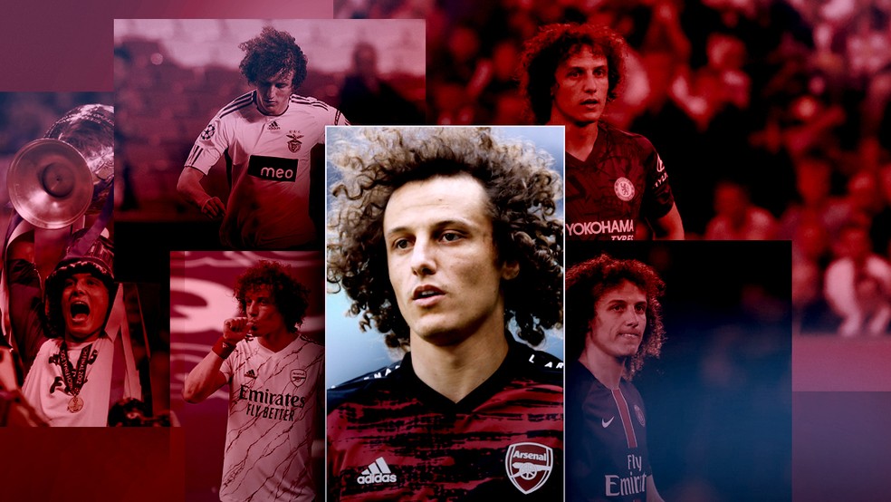David Luiz vai defender o Flamengo após 14 anos de sucesso na Europa — Foto: Arte ge