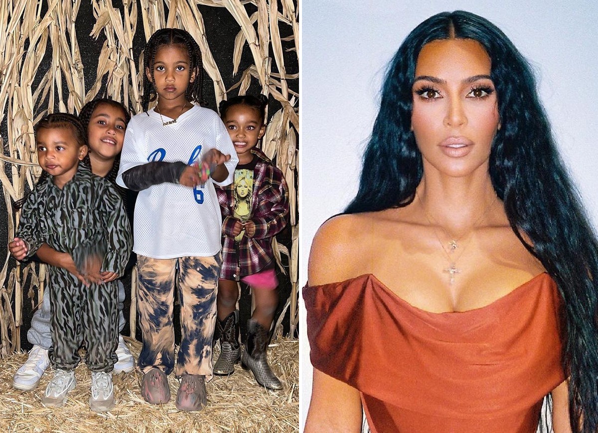 Psalm, North, Saint e Chicago, filhos de Kim Kardashian e Kanye West (Foto: Reprodução/Instagram)